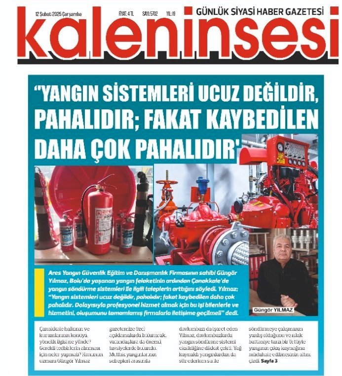Yangın Sistemleri Ucuz Değildir Fakat Kaybettiğin daha çok pahalıdır (Güngör YILMAZ)